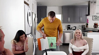 Pussy banging compilation with stepfamily Thanksgiving theme