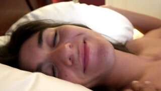 Adorable brunette ends up taking his dick in POV too