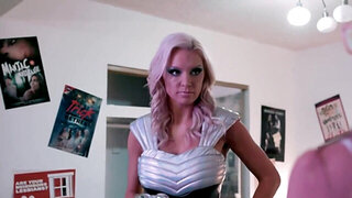 Teen lezzies fucked by a blonde MILF in a weird dream