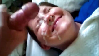 Nasty facials for cock-loving whores from home porn