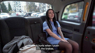 Making friends with a cab driver leads to a hot fucking