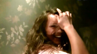 Brunette slut giving a blowjob and getting a facial