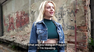 Rough looking British slag worships his dick in POV