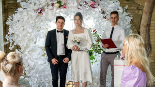 Horny bride fucks the priest at her own wedding ceremony