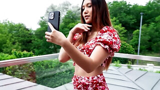 Asian girl is going to get her asshole fucked by a BWC