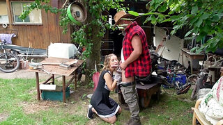 Tight cheerleader meets his stepdad and fucks him HARD