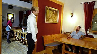 Compilation of a German babe taking on customers