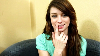 Beautiful Naveen Ora on her knees to suck a big dick