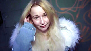 Blonde penetrated with agent's thick cock at his place