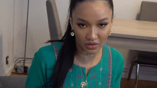 Creepy Indian fella fucks a stunning Indian mouth