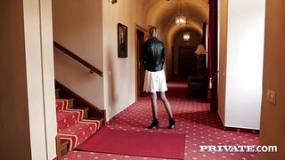 Belle Claire Takes a Creampie in a Mansion