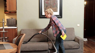 Buff dude is going to screw that blond-haired housemaid