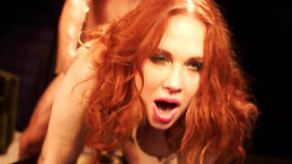 MILFy redheaded whore getting RIPPED APART on all fours