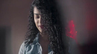 Teen Indian couple enjoys drinks and kisses in thriller