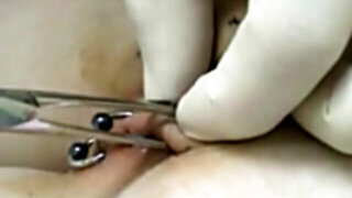 Piercing my external g-spot with eight rings - final piercing