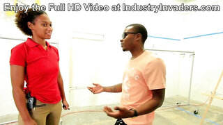 Izzy Ryder takes a break and deepthroats a black ccok