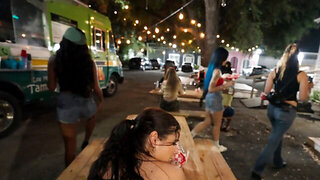 Sexy Brunette Gets Fucked In Public On A Picnic Table