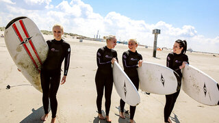 Group lesbian sex licking pussy on a sunny day at the beach