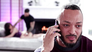 Bisexual gardener fucks a cute married couple for tips