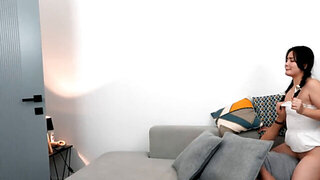 Horny man eating out and fucking the twat of a starlet