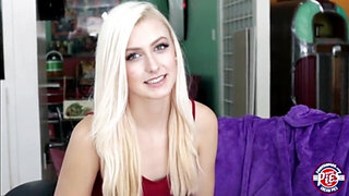 Blonde Sexy teen Alexa gets her pussy filled with creampie