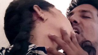 Busty girl with a great figure is fucked by an Indian