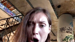 Natural Mina K fucked at the abandoned construction site