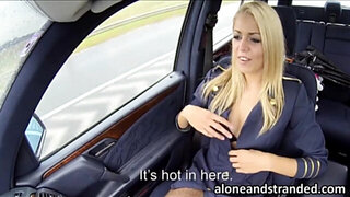 Cute stewardess horny roadside fucking