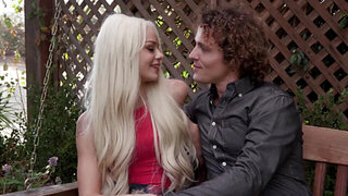 Young guy enjoys lovemaking with his petite girlfriend