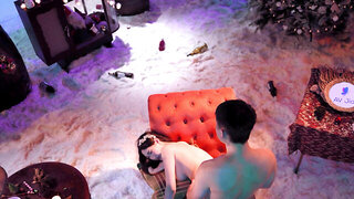 Very thick Chinese whore Li Er fucked in an old room