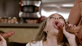 Athena Fleurs receives a double facial after the MFM