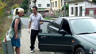 Hairy older lady is going to let him punished that cunt