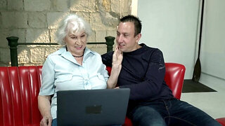 Granny Norma fucked on all fours and she screams A LOT