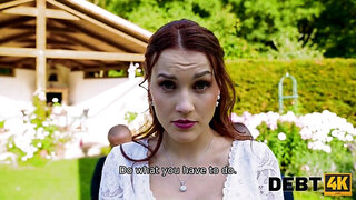 Redheaded bride needs a fuck in a twisted porn movie