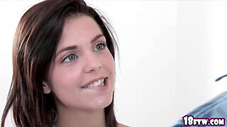 Super Sexy Petite teen Kiera Winter recieves an intense fucking action with her boyfriend