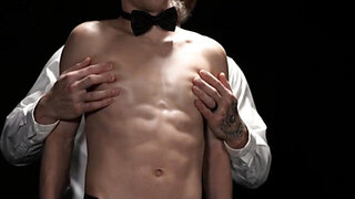 Touching his skinny body before banging his asshole