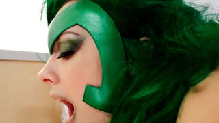 Cosplay girl is fucking with a stranger at this party