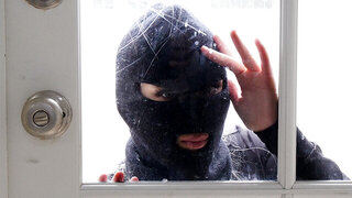 Female thief is caught and fucked by a horny homeoawner