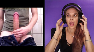 Vicky reacts to a compilation of dudes masturbating
