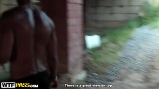 Sexy girl in bikini gets paid for sex