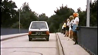 Old man with prostitute in car