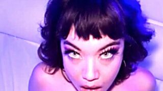 Goth girl with massive boobs doing it in point of view