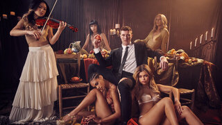 Naked bitches go full mode swapping the same cock until the last drops