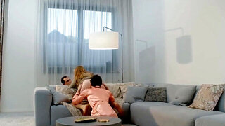 Blonde GILF's cunt was made for fucking two fat dicks