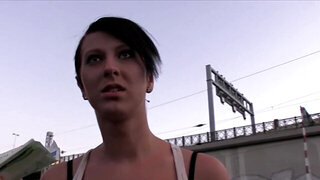 Adorable brunette is happy to get rammed from behind