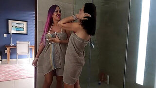 Ashley Dark in a German lesbian fuck scene with fingering
