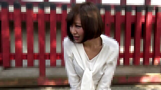 Shy Japanese cutie gets fingered in hot spring POV