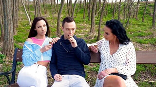 Skinny babe catches her boyfriend fucking the stepmom