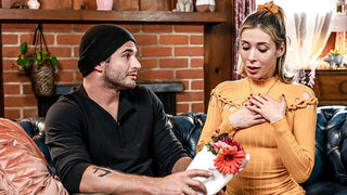 Aiden Ashley & Nathan Bronson are banging on the couch