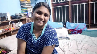 Girl giving a blowjob to her husband before fingering